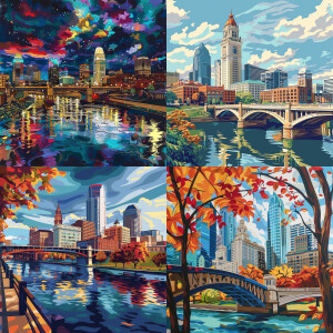 Travel Print Wall art of columbus ohio