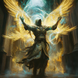 Chronicle the awakening of ancient magic by a chosen one, showin...