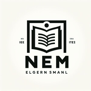 Logotipo de un LIBRO con el texto IEE "NSM" en
 color NEGRO, ai...