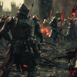 A dark and eerie battlefield unfolds before your eyes, where ten...