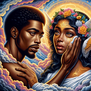 Ensure that the image distinctly represents both Jesus Christ an...