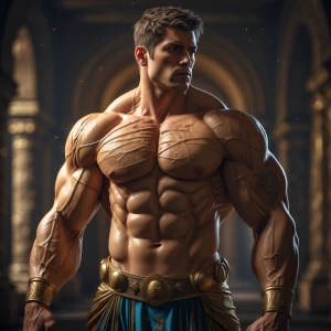 The muscular prince was bulging and showing off ese pito de dios