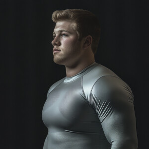 Create a hyper-realistic photograph full male body image scan of...
