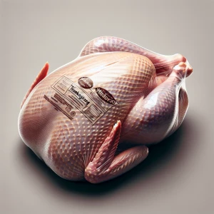 A 𝚁𝚊𝚠 , vacuum-sealed, microwave-safe whole Thanksgiving turkey...