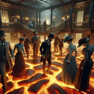 Create a photorealistic sci-fi image set at the turn of the cent...