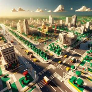 i want image of Bucaramanga Santander Colombia with legos realis...