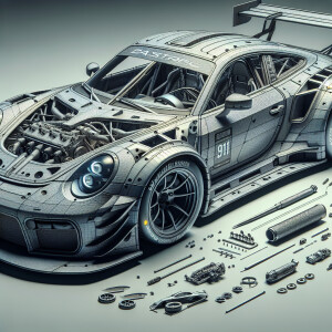 Hey highly detailed model of a Porsche 911 2016 race car