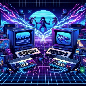 YouTube channel banner, concept: 'Digital Flux.' A dynamic compo...