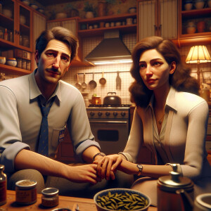 "Create a scene depicting the tenth frame. Show the kitchen inte...