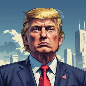 ,trump, GTA style art