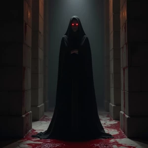 Presence):
“Queen Ruby stands cloaked in a flowing black robe, t...