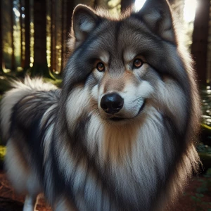 A super furry wolf