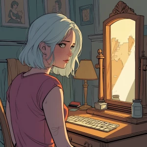 I saw you in the mirror, but it wasn’t your face.