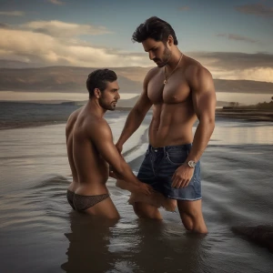 Carlos y Ramón desnudos  piel  con piel disfrutando penes en man...