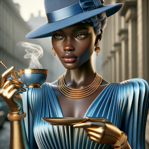 Create a 3-D realistic image of a light skinned skin African Ame...