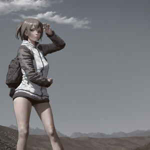 Girl, magadan, aesthetic pose