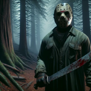 Create an image of Jason Voorhees, the iconic character from the...