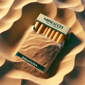 Down shot closeup of vintage pack of Camel Cigarettes revealed i...