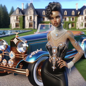 Create a vibrant, 3-D realistic illustration of an light skin, H...