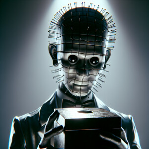 photorealistic final render of an epic full_view noir grimdark h...