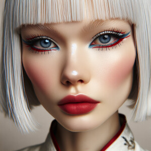 Create a photograph of a  high fashion beauty photography inspir...