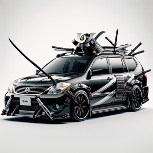 Nissan teana 31 кузов 2003 год в стиле самураев вид с боку полно...