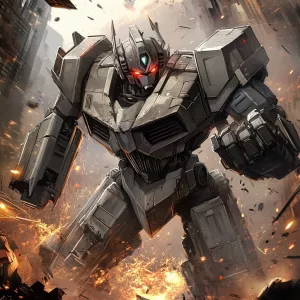 Megatron, the iconic leader of the Decepticons, in his classic f...