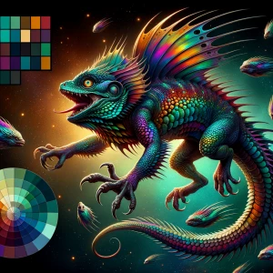 With colors reminiscent of a cosmic collision, a dazzling basili...