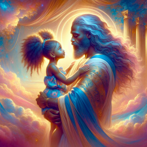 Create an image that shows an emotionally rich and warm scene. I...