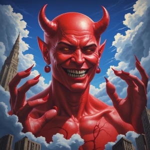 Will the devil smile or snarl when the sky splits