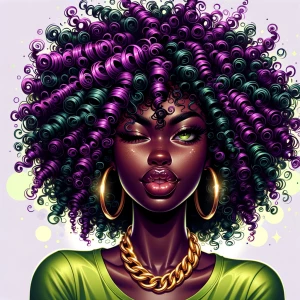 Create a bold, modern, and visually captivating portrait of a Bl...