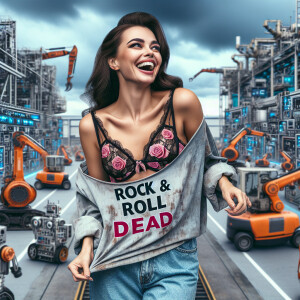 Faded color photograph of stunning 25-year-old brunette woman we...