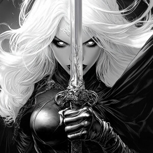 Create a photorealistic image of Lady Death from Chaos! Comics,...