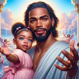 Create a 3D realistic artwork featuring the phrase 'Jesus Saves'...