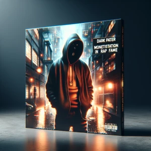 Design a rap album cover " DARK PARTER MONETISATION in RAP FAME