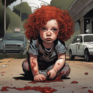 **Graphic Novel Style:**
"A somber graphic novel illustration of...