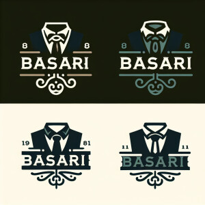 Draw a logo for the men's clothing brand "BASARI"