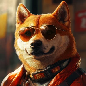 MEME DOGE, highly detailed character portrait in the style of mo...