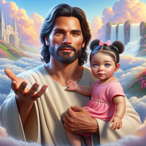 Create a 3D realistic artwork featuring the phrase 'Jesus Saves'...