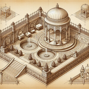 طراحی روف گاردن به سبک کلاسیک لوکس و فاخر،در این روف گاردن باید...