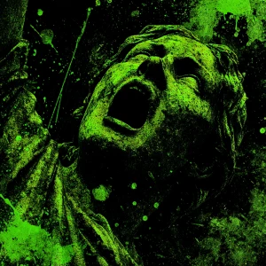 Ink splatter, dirty, cemetery, zombie, torn, 80s slasher film, e...