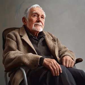 Create a realistic picture for national senior citizens day, mak...