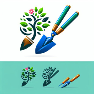 Design a logo for a gardening business incorporating a garden to...