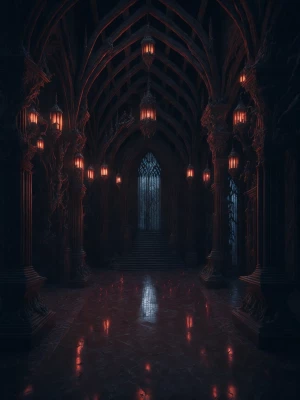 need a gothic interior of a vampire castle. with stone floor and...