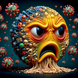 🤢 with an anamorphic body, hyperdetailed,best quality HD,  viru...