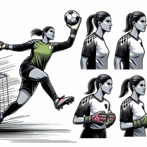 Goalkeeper woman vector
