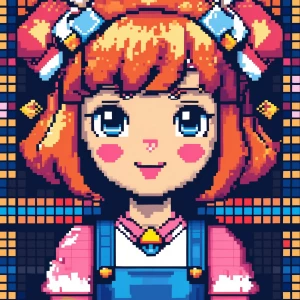 Generate an image in pixel art style with small grids, 8-bit col...