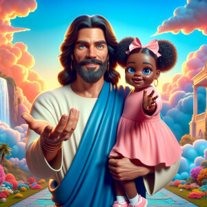 Create a 3D realistic artwork featuring the phrase 'Jesus Saves'...