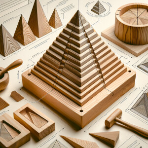 Crear un diseño detallado para un molde de madera para conos pir...