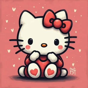 Burtonesque Hello Kitty: